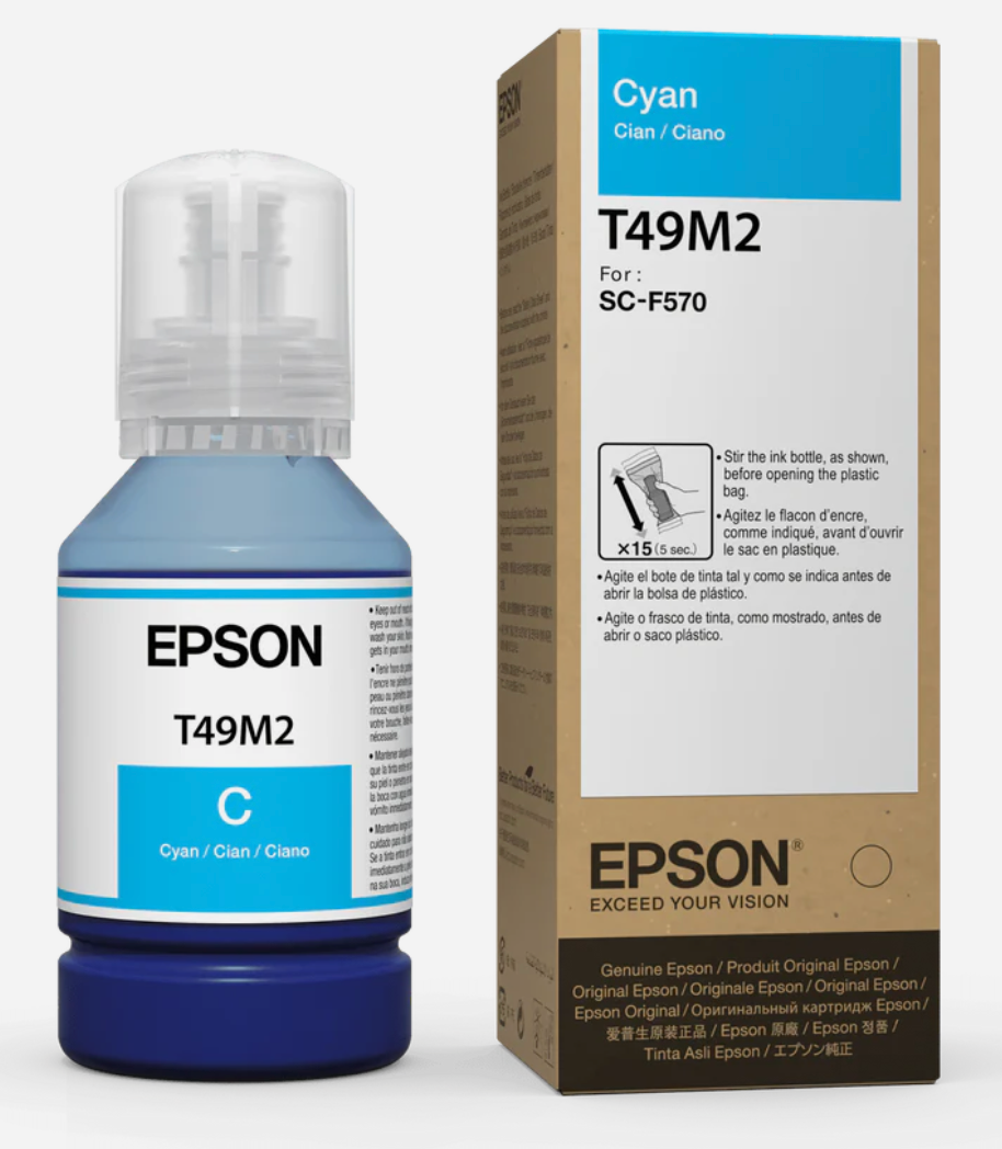 TINTA DE SUBLIMACION EPSON ORIGINAL 140ml T49M220 Cian