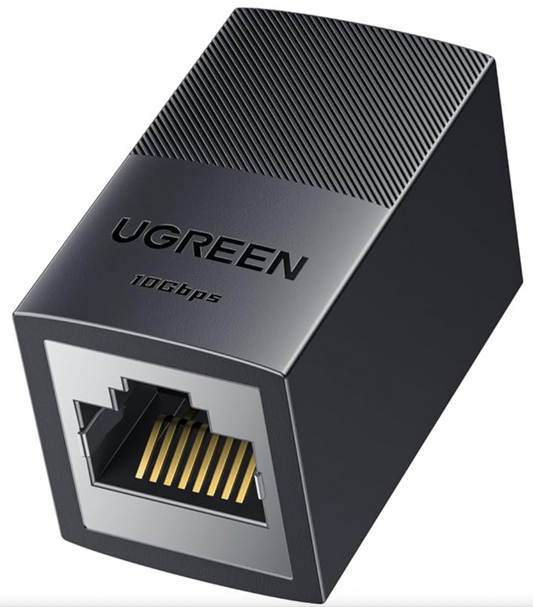 Extensor Ethernet Hembra a Hembra de 10 Gbps,  Cat8 Cat7 Cat6 Cat5, extensión de larga distancia de 328 pies, carcasa de aleación de aluminio