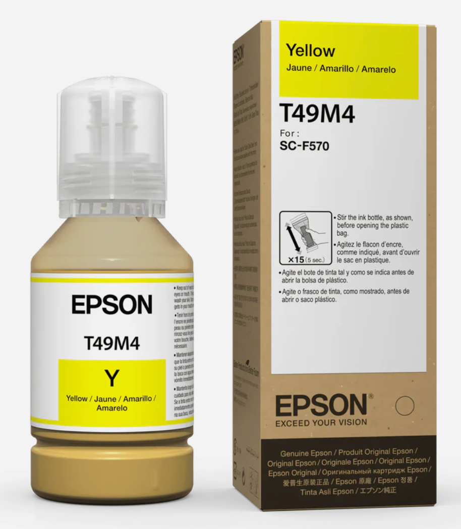 TINTA DE SUBLIMACION EPSON ORIGINAL 140ml T49M420 Amarillo