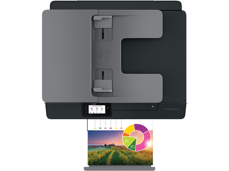 Impresora HP Smart Tank 530 Multifuncional - ADF - USB - Wi-Fi - Color y B/N