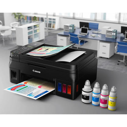 Impresora Canon Pixma G4110 Multifuncional - Sistema de Tinta Híbrido - Wi-Fi - USB - Color y B/N