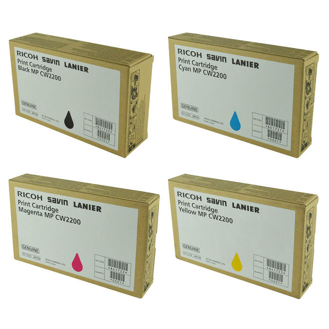 Tinta  Ricoh para MP-CW2200, CW2201 200ml K y 100ml CMY